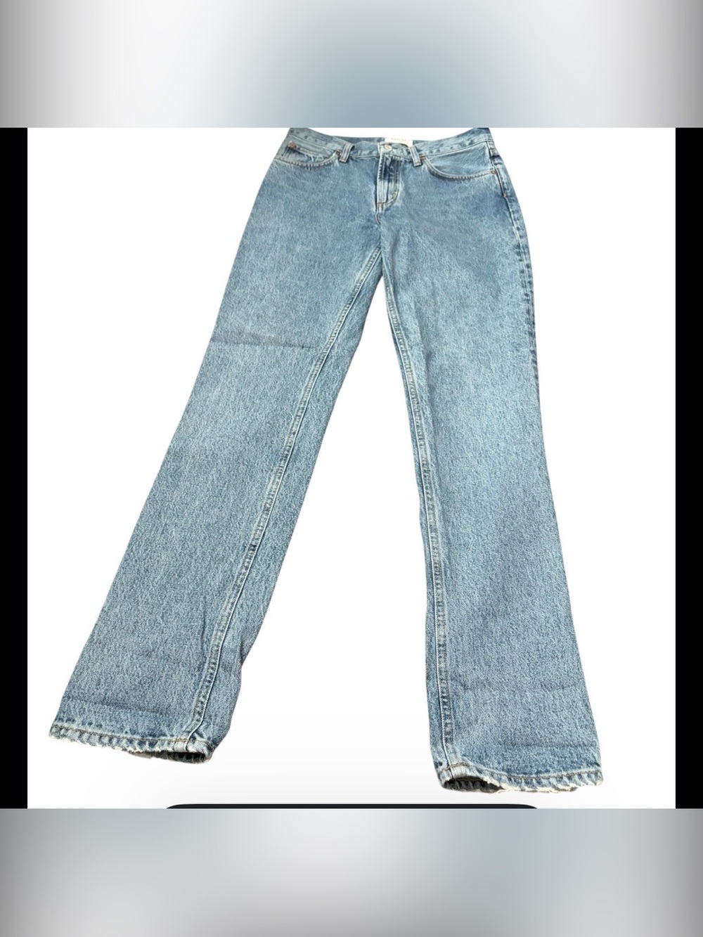 AGOLDE Lyle Low Rise Slim Jeans Size 26 Medium Wash Straight Leg Denim - Picture 2 of 6